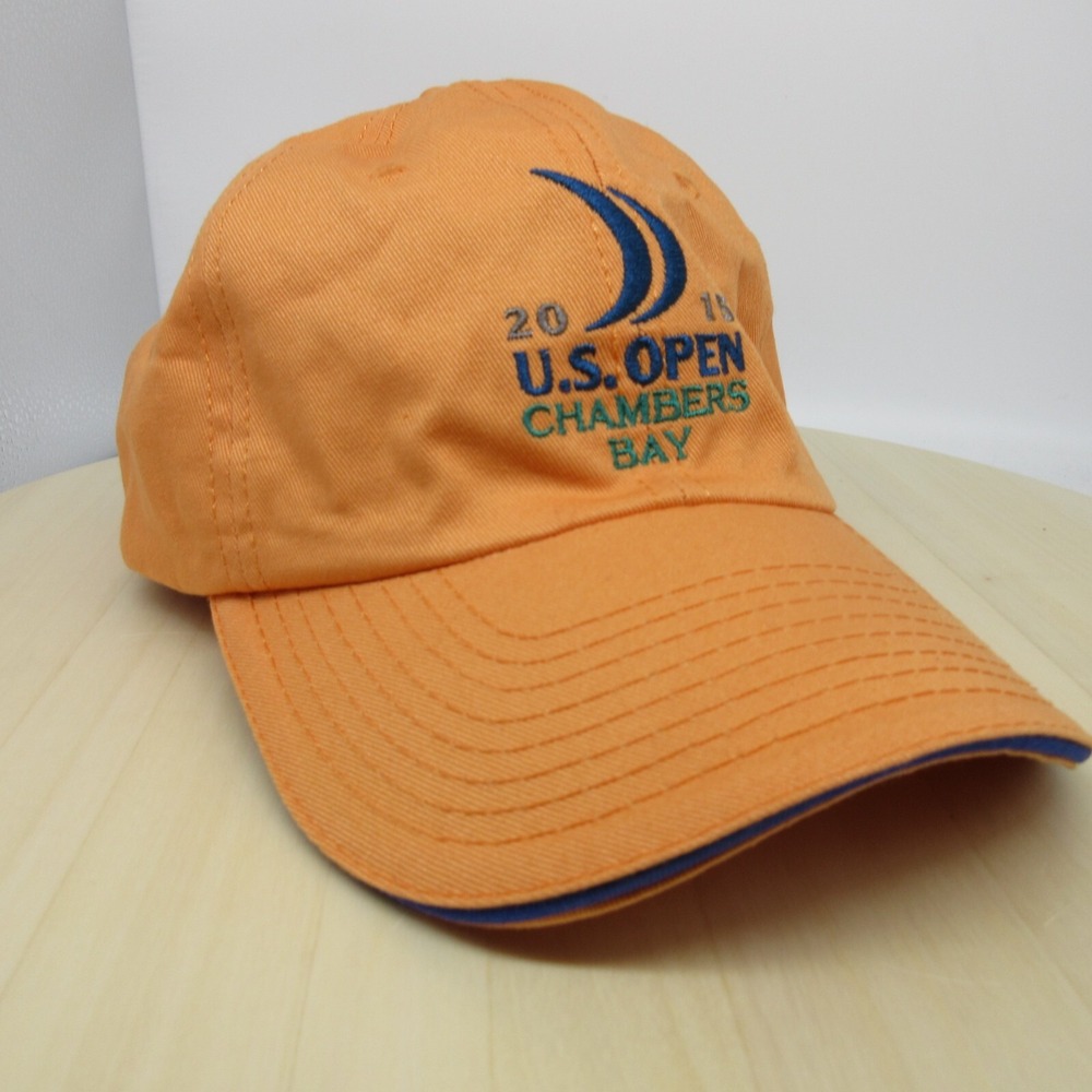 US Open Golf Hat Cap 2015 Chambers Bay Strap Back Orange USGA Golfing‎